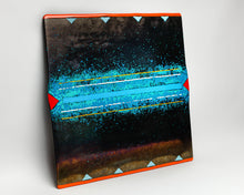 Dark Waters Glass Panel, 2008 by Lawrence "Ulaaq" Ahvakana, Inupiaq