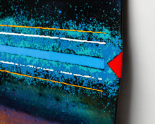 Dark Waters Glass Panel, 2008 by Lawrence "Ulaaq" Ahvakana, Inupiaq