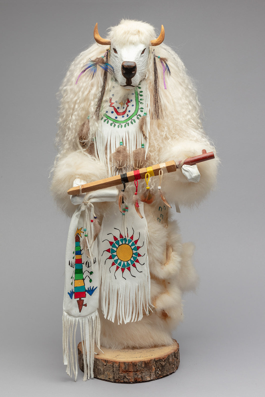 White Buffalo Manitou Carving by Kevin Gadomski
