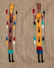 Vintage Pictorial Rug Depicting Yei, c. 1950, Navajo