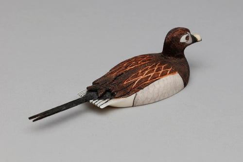 Old Squaw (Summer Plumage) Carving by Ted Mayac Jr., Inupiaq