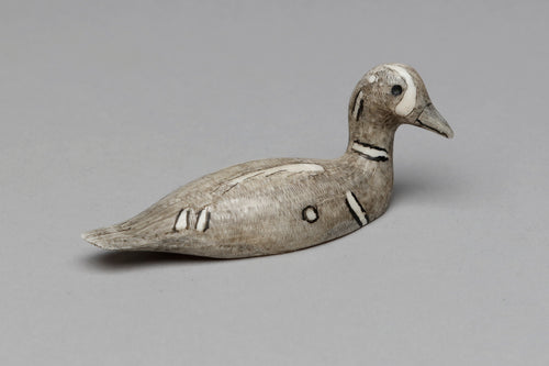 Harlequin Duck Carving by Charles M. Kokuluk, Inupiaq