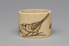 Vintage Yup'ik Napkin Holder Depicting Blue Jays, c. 1960