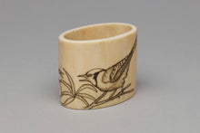 Vintage Yup'ik Napkin Holder Depicting Blue Jays, c. 1960