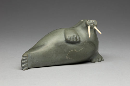 Walrus Carving by Jobie Cookie (b. 1923), Inuit