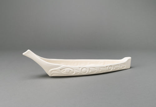 Ceramic Model Canoe by Noel Brown, Coast Salish