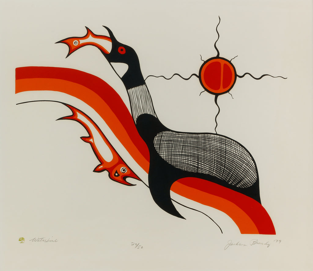 Obata: Sumi-e of two seabirds on the shore. (Sold) – Egenolf
