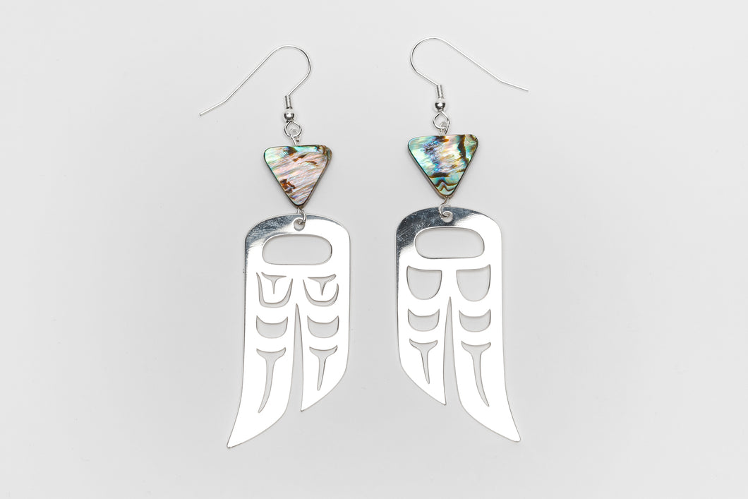Lovebirds (Eagle and Raven) Earrings by Vina Brown, Heiltsuk