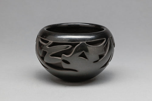 Incised Blackware Pot by Carol Velarde, Santa Clara Pueblo