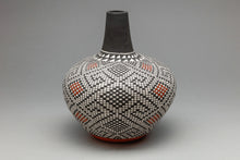 Bottle Neck Vase with Geometric Patterns by Melissa Antonio, Acoma Pueblo