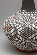 Bottle Neck Vase with Geometric Patterns by Melissa Antonio, Acoma Pueblo