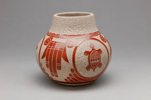 Redware Textured Pot with Turtle Designs by Thomas Polacca, Hopi Pueblo
