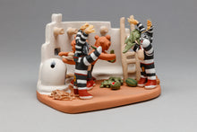 Koshare and Mudhead Scene by Tony Dallas, Hopi Pueblo