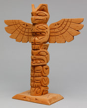 Model Pole of Thunderbird and Frog, 1988 by Harry Daniels, Nuu-chah-nulth