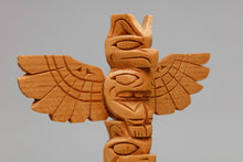 Model Pole of Thunderbird and Frog, 1988 by Harry Daniels, Nuu-chah-nulth