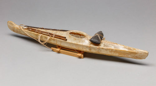 Model Kayak with Hunting Implements, Yup'ik