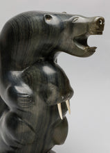 Bear and Walrus, c. 1970 by Simeonie Uppik (b. 1928)