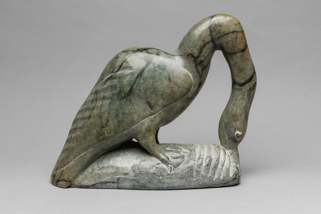 Bird Feeding on Tundra, c. 1980 by Daniel Inukpuk (b. 1942)