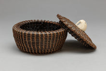 Vintage Baleen Basket with Walrus Finial, c. 1980, Inupiaq