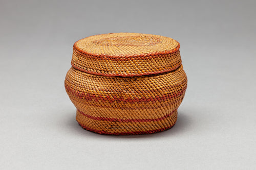 Historic Lidded Makah Treasure Basket, c. 1920