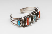 Vintage Navajo Coral and Turquoise Bracelet, c. 1950