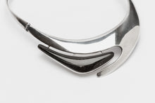 Modernist Silver and Onyx Necklace c. 1960 by Sigi Piñeda, Mexico