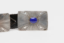 Rare Hand Stamped Concho Belt with Lapis by Leo Yazzie, Navajo