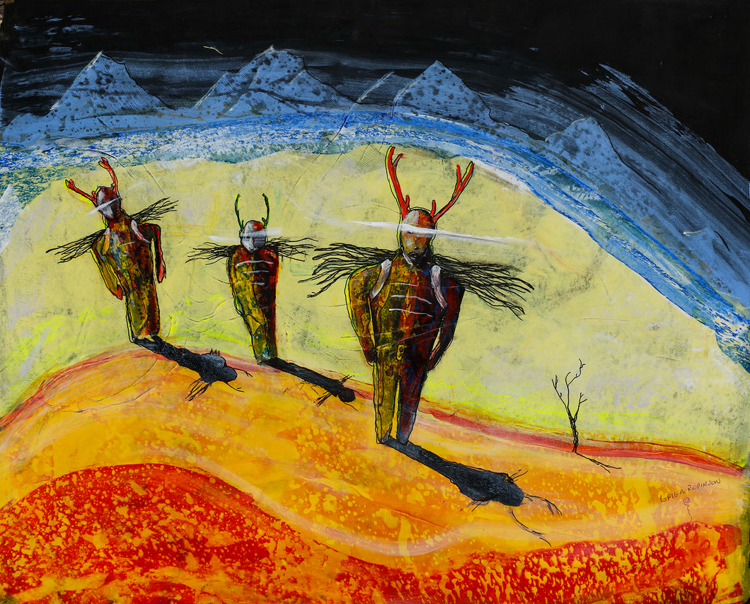 The Wood Carriers, 2022 by Greg A. Robinson, Chinook Nation