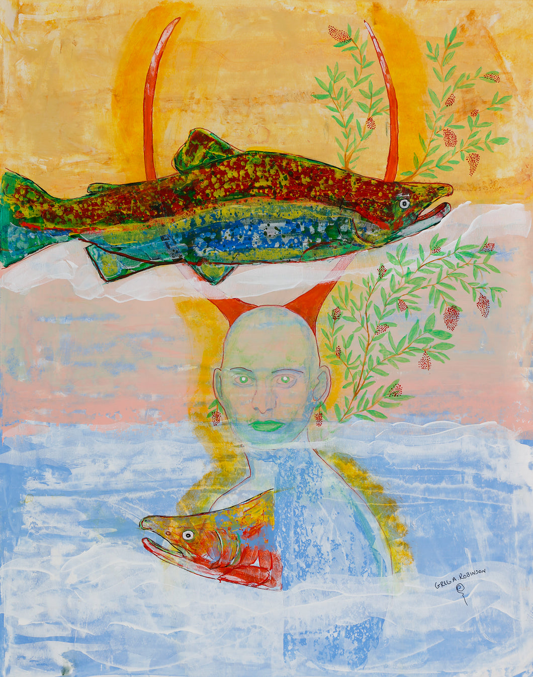 Red Huckleberry by Greg A. Robinson, Chinook