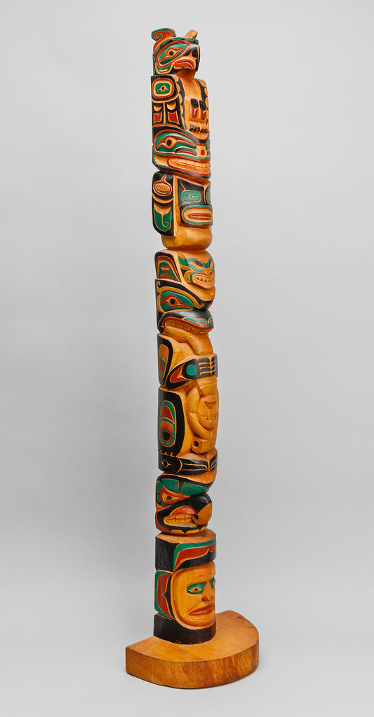 Model Totem Pole, 1979 by Harry Schooner, Bella Coola First Nation