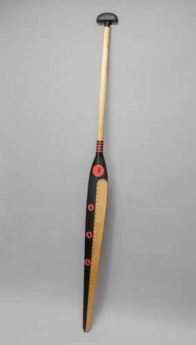 Greeting the Whale Paddle by Jerry Laktonen, Alutiiq