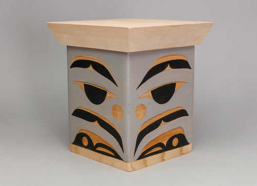 Small Bentwood Box depicting Blue Jay by Andy Wilbur Peterson, Skokomish