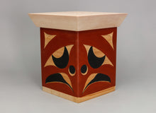 Small Bentwood Box depicting Red Headed Woodpecker by Andy Wilbur Peterson, Skokomish