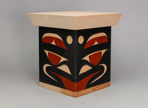 Small Bentwood Box depicting Wolf by Andy Wilbur Peterson, Skokomish
