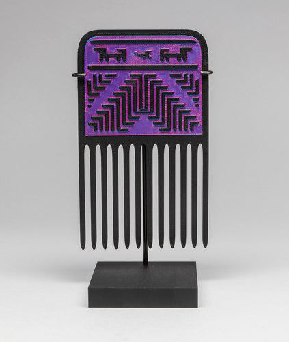 Contemporary Comb with Skokomish Basket Design by Ruth Wilbur Peterson