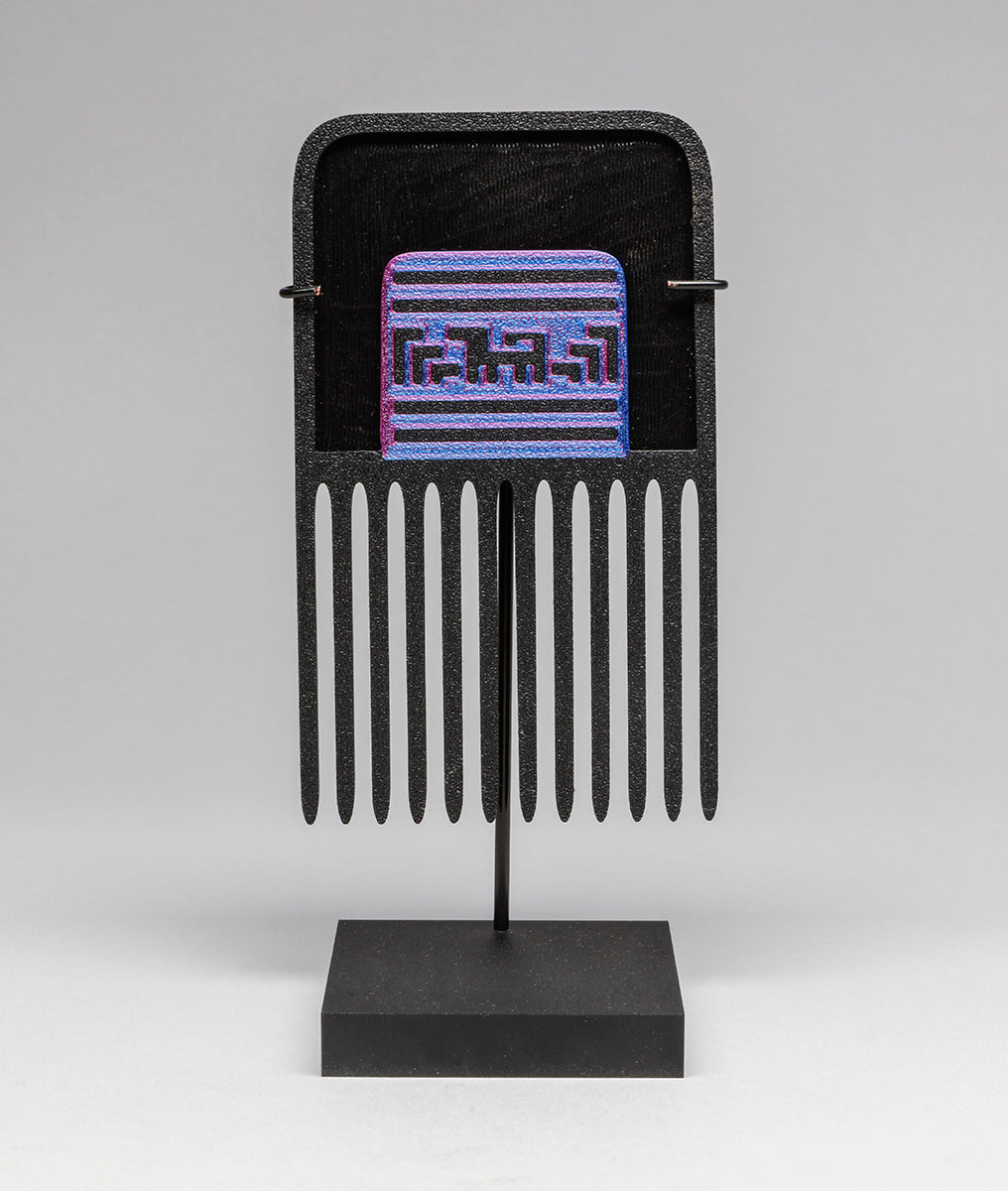 Contemporary Comb with Skokomish Basket Design by Ruth Wilbur Peterson