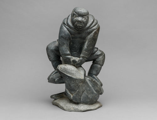 Hunter and Seal Carving, Inuit