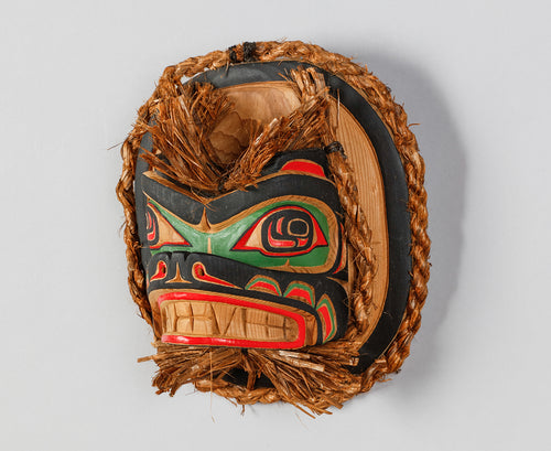 Maskette depicting Moon and Sea Bear by Terrance Issac, Kwakwaka'wakw