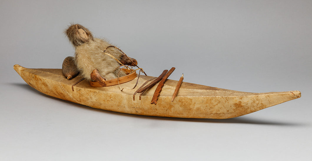 Vintage Hunter in Skin Kayak, Yup'ik Culture