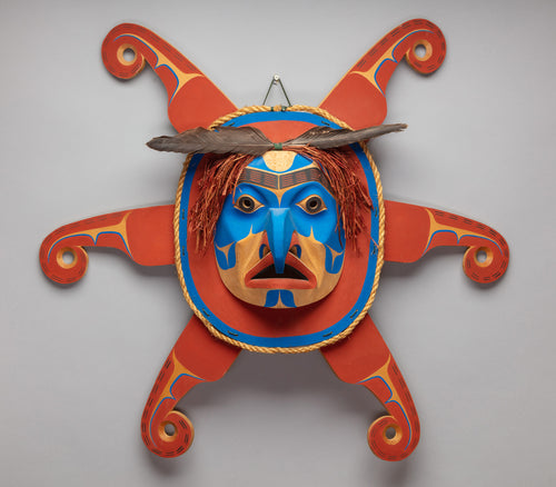Bella Coola Style Sun Mask by Gene Brabant, Cree First Nation