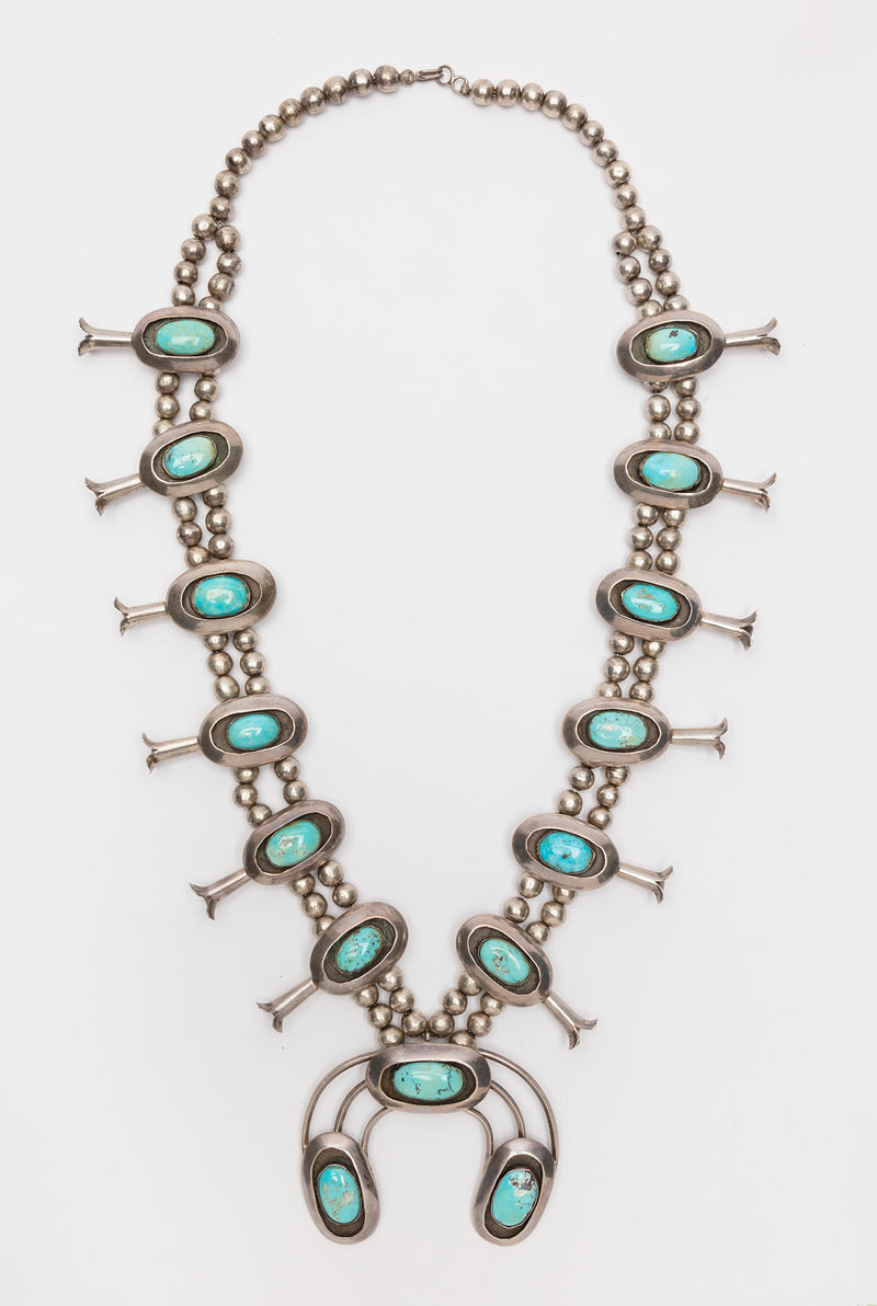 Vintage Shadowbox Squash Blossom Necklace, Navajo – Quintana Galleries