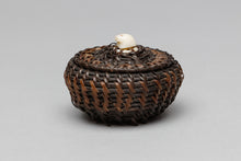 Miniature Baleen Basket With Seal Finial, Inupiaq