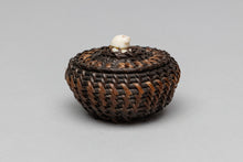 Miniature Baleen Basket With Seal Finial, Inupiaq