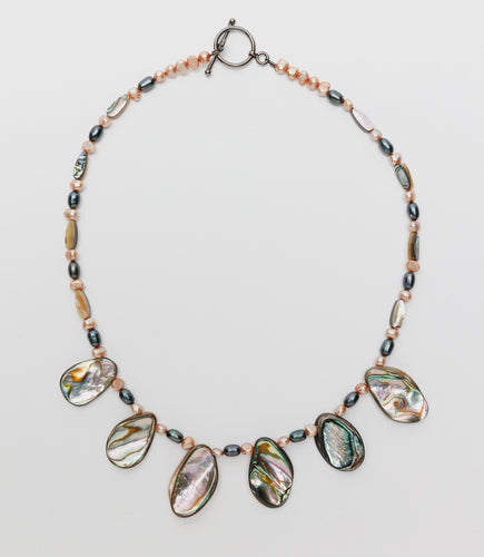 Abalone Necklace by Lorene Hanlon, Tlingit Nation