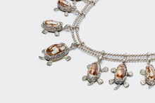 Vintage Necklace with Eleven Turtles c. 1970, Navajo