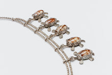 Vintage Necklace with Eleven Turtles c. 1970, Navajo