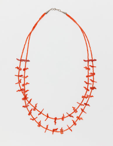 Mediterranean Coral Fetish Necklace, Zuni