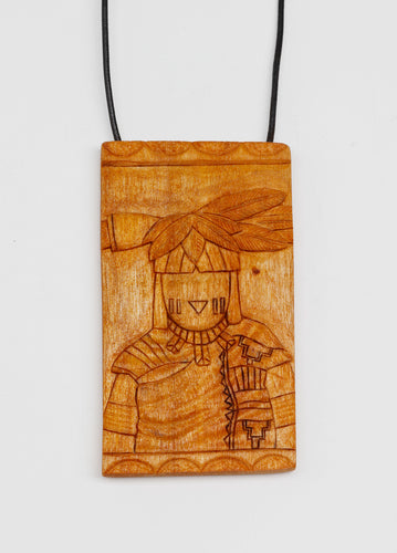 Buffalo Maiden Wood Pendant by Renferd Koruh