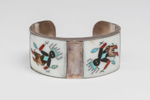 Apache Devil Dancer Inlay Cuff by Tommy Ohmsatte, Zuni