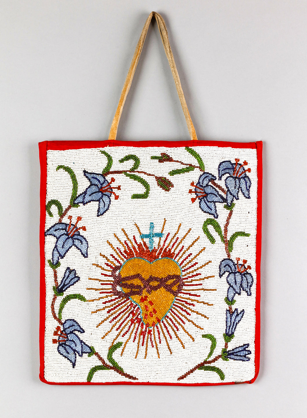 Shawnee Beaded Bag depicting Sacred Heart, c. 1950